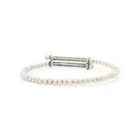 DIAMOND, EMERALD, AND PEARL BRACELET