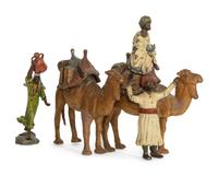 Three Austrian Cold Painted Bronze Figural Groups