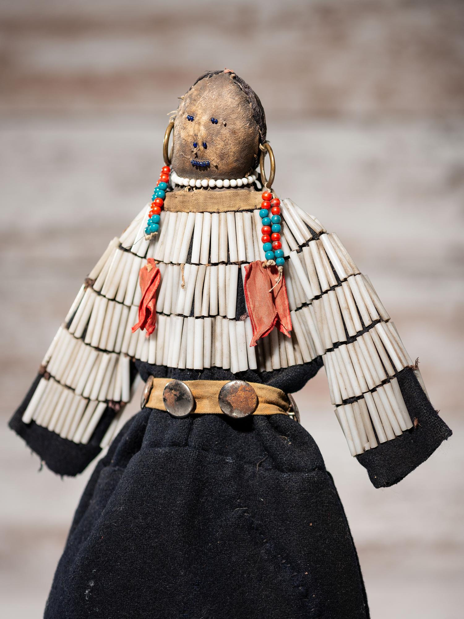 Apsáalooke (Crow) Beaded Buffalo Hide Doll