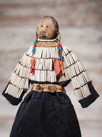 Apsáalooke (Crow) Beaded Buffalo Hide Doll