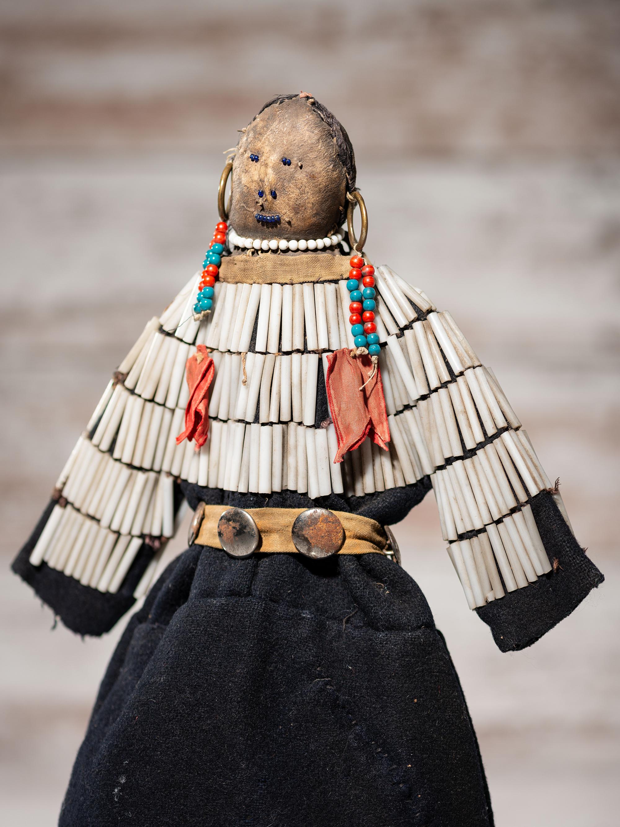 Apsáalooke (Crow) Beaded Buffalo Hide Doll