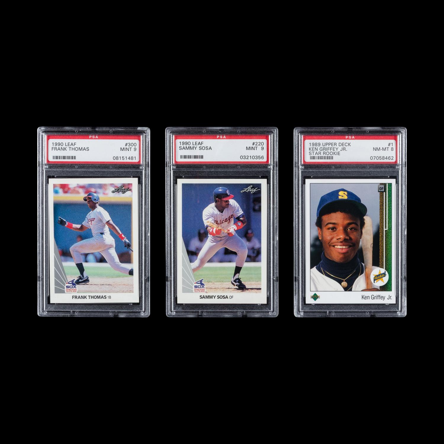 A Collection of Baseball Rookie Cards Including 1989 Upper Deck Ken Griffey Jr. (PSA 8 NM-MT)