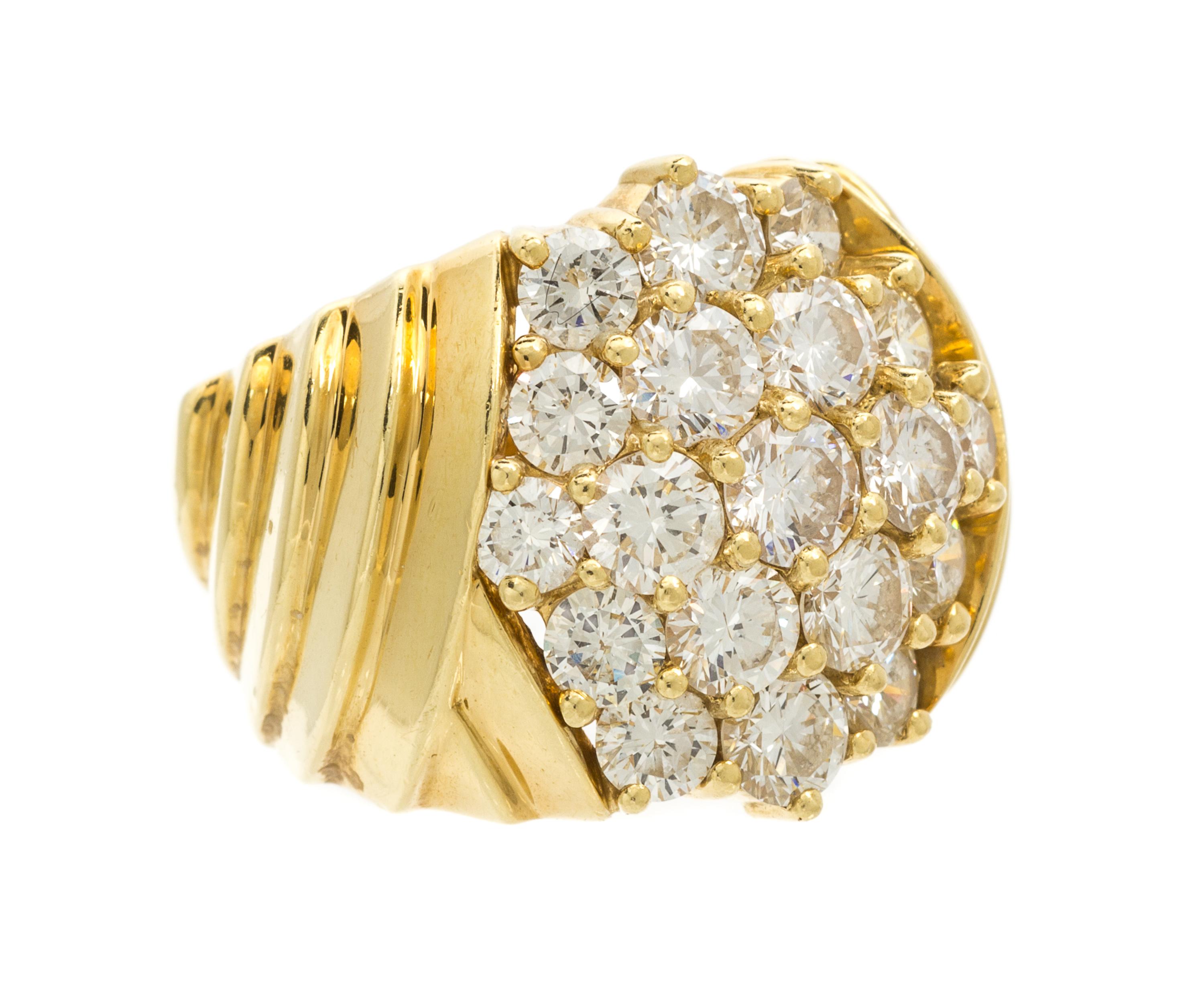 An 18 Karat Yellow Gold and Diamond Ring, Jose Hess, 12.90 dwts.