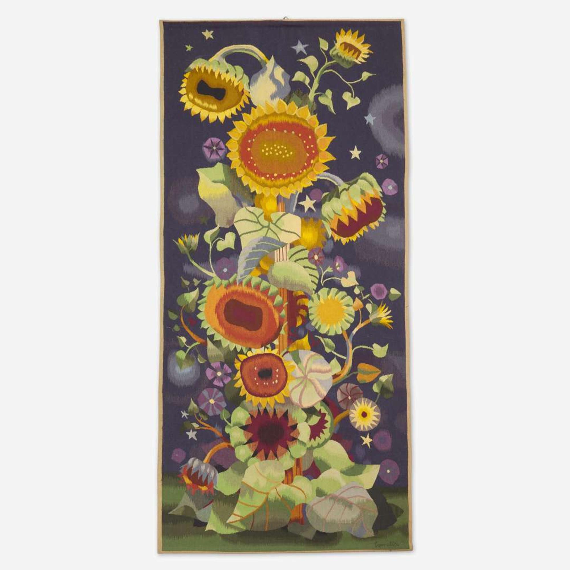 Cornelia Forster (Swiss, 1906-1990) "Tournesol" Aubusson Tapestry, Atelier R. Picaud, Aubusson, France, circa early 1950s