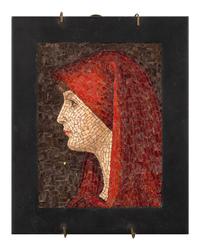 An Italian Micro Mosaic Plaque Depicting Saint Fabiola