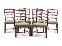 A Set of Six English Mahogany Dining Chairs