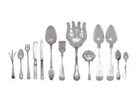 A Large Collection of American Silver Flatware Articles