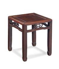 A Pair of Huanghuali Square Stools and Rosewood Hexagonal Stools