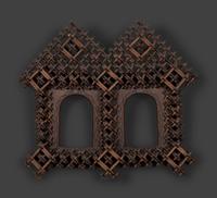 Two Tramp Art 'Crown of Thorns' Frames