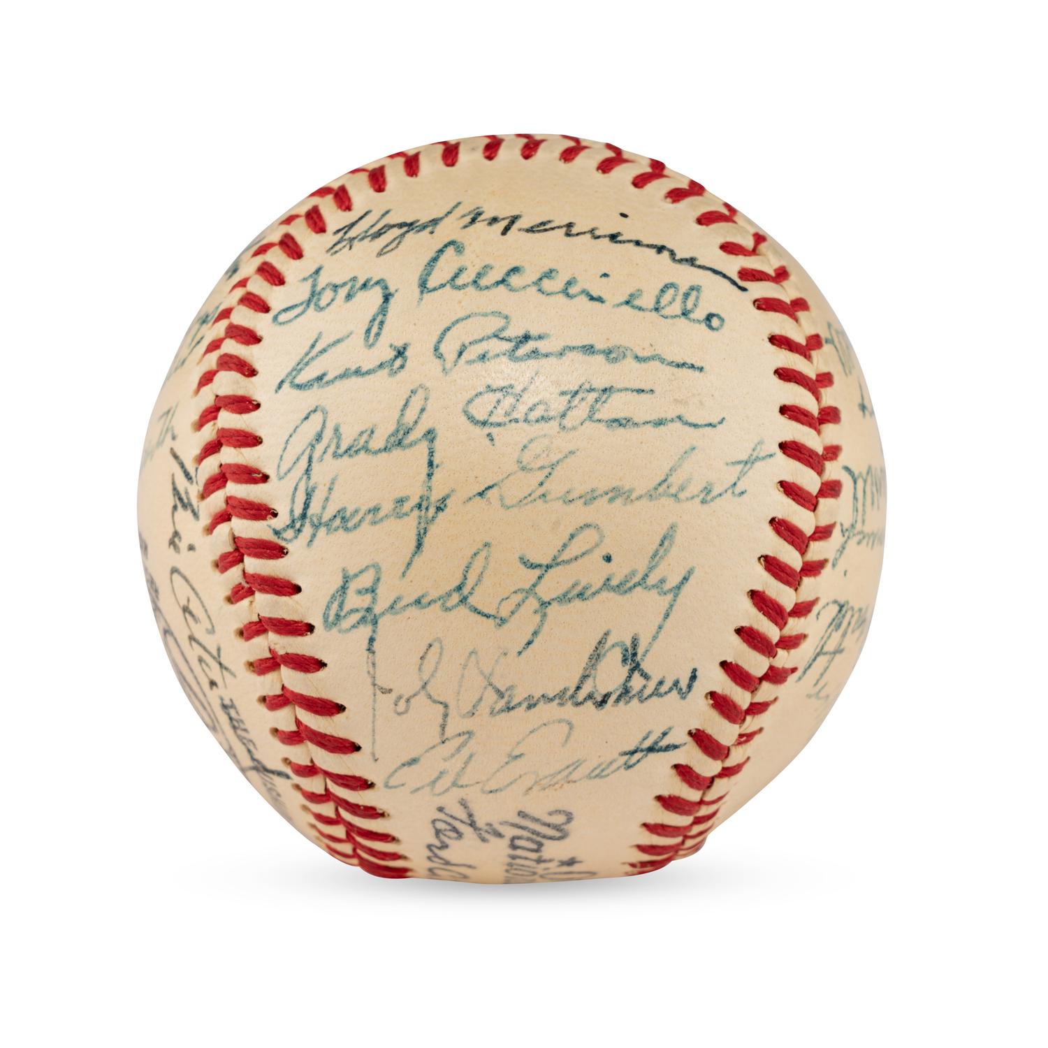 A 1949 Cincinnati Reds Team Signed Autograph Baseball (Beckett Authentication Services Letter of Authenticity)