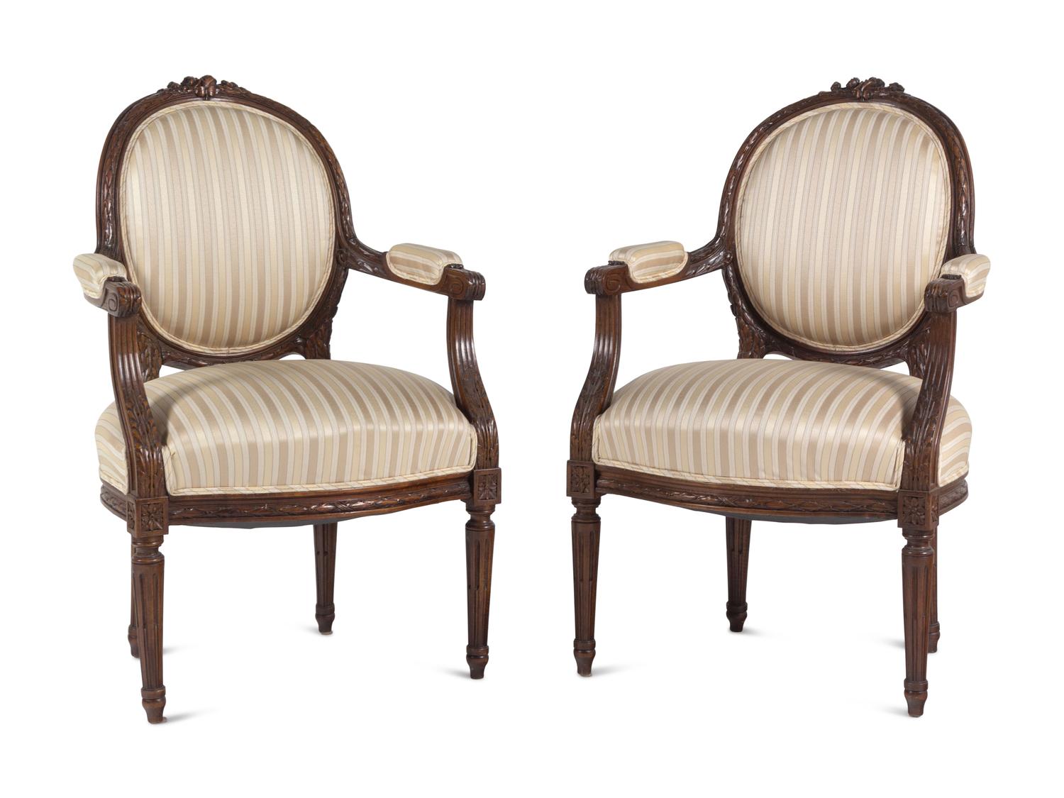 A Louis XVI Style Three-Piece Seating Suite