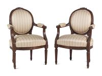 A Louis XVI Style Three-Piece Seating Suite