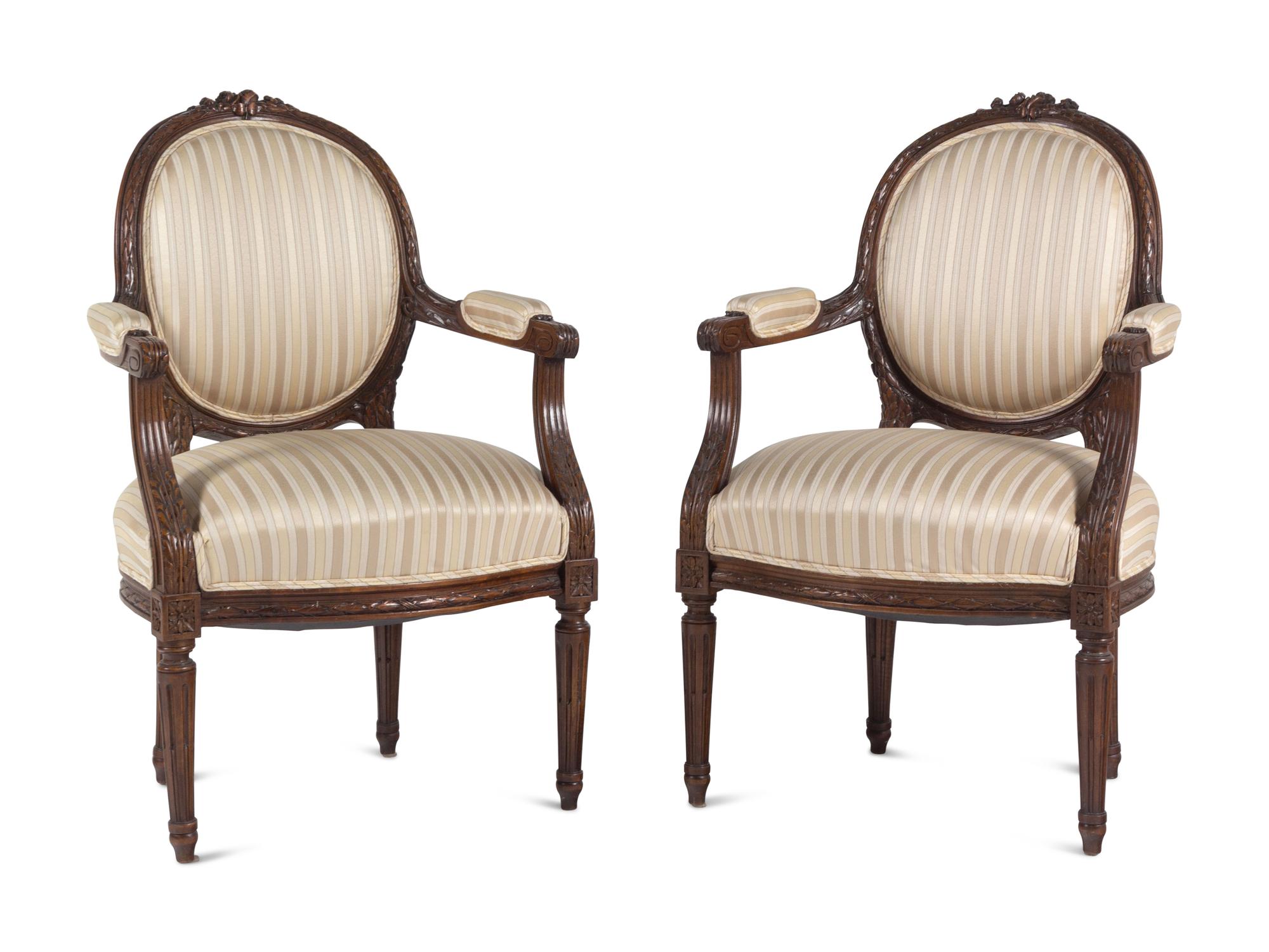 A Louis XVI Style Three-Piece Seating Suite