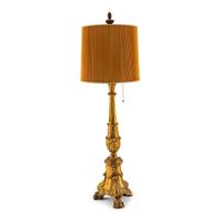 A Continental Giltwood Pricket Stick Mounted as a Lamp