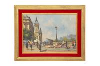 Eighteen Parisian Street Scene Paintings