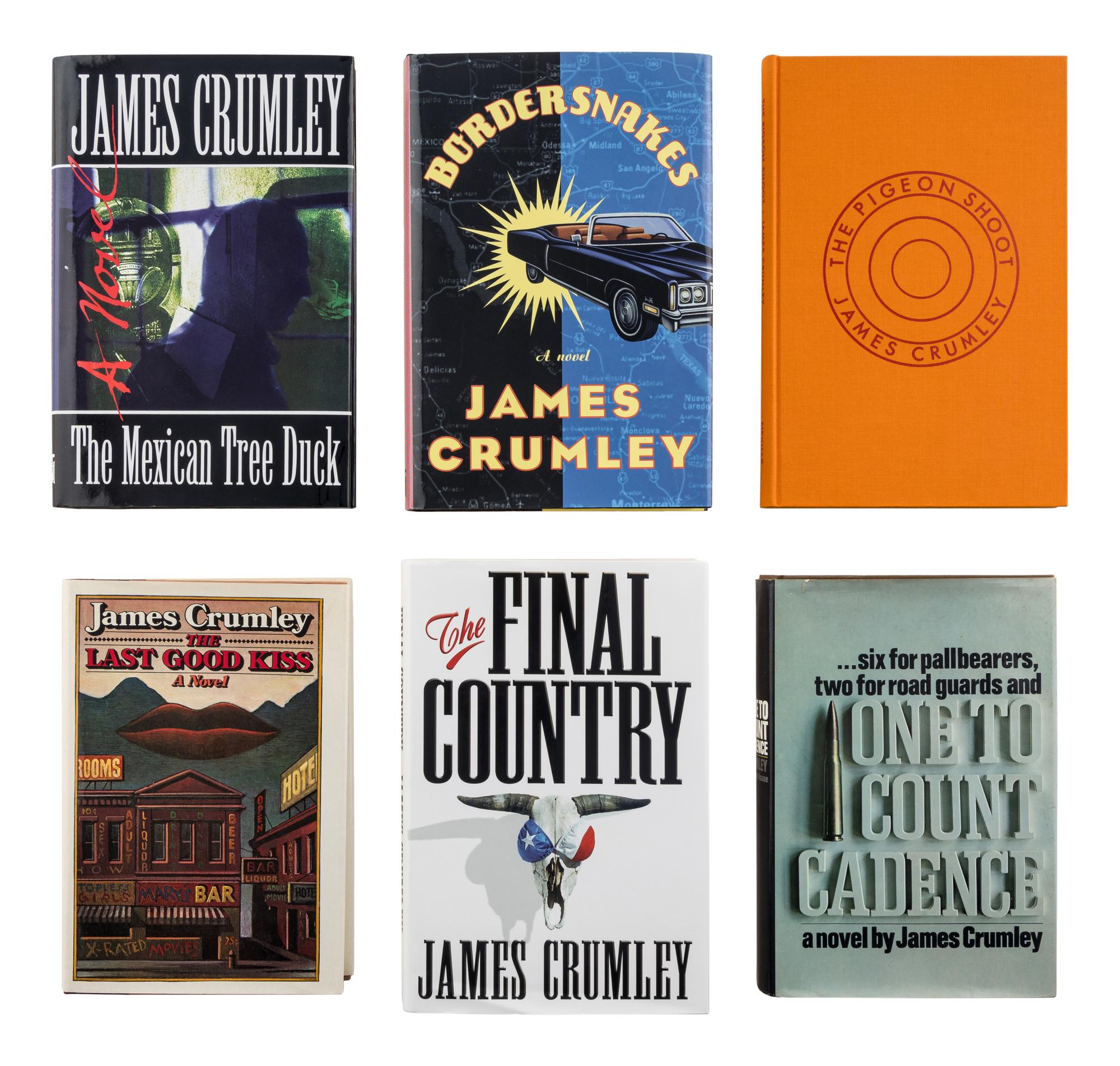 CRUMLEY, James (1939-2008). A group of 6 works by Crumley, ALL FIRST OR LIMITED EDITONS, ALL SIGNED OR INSCRIBED, comprising: