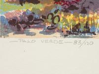 Five Works: Village of Trampas N.M ., edition 64/120; Rio Chama , edition 60/120; High Meadow , edition 86/120; The Stanstuario at Chimayo - N.M., edition 124/130; Palo Verde , edition 83/120