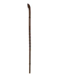 Western Great Lakes Polychrome Wood Staff, with Puzzle Stem