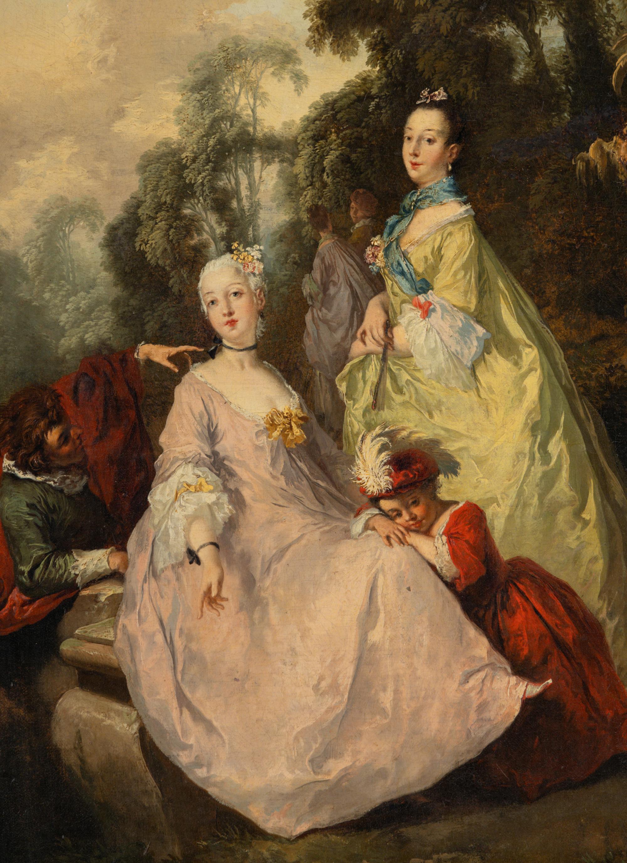 Famille au Jardin (Mme Pompadour et sa Mère )