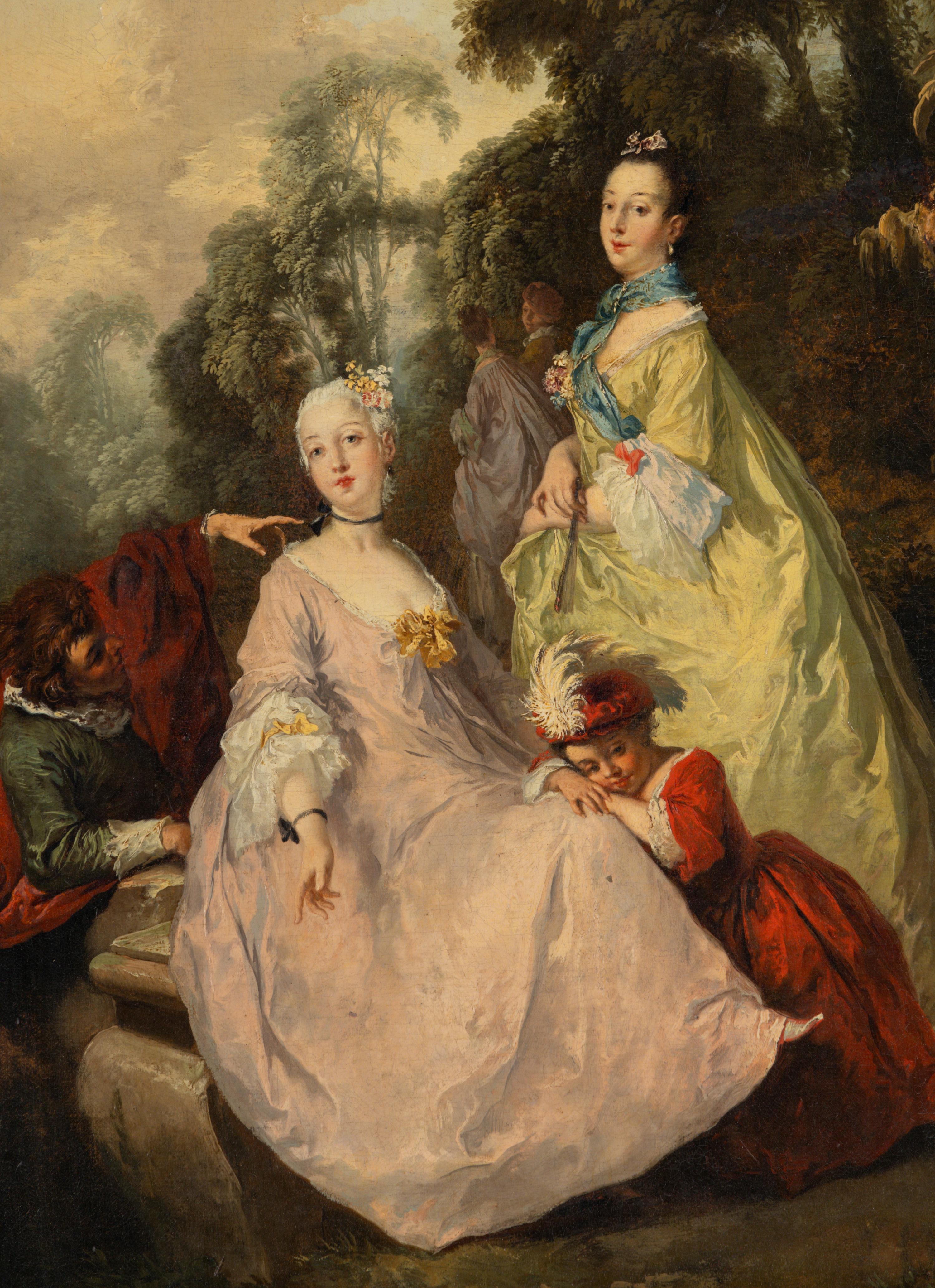 Famille au Jardin (Mme Pompadour et sa Mère )