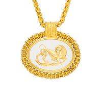 LALAOUNIS, YELLOW GOLD AND ROCK CRYSTAL PENDANT/NECKLACE