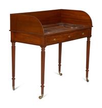 A Regency Mahogany Wash Stand with Original Covers for Bowl Cut-outs