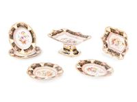 A Group of English Porcelain Dessert Service Articles