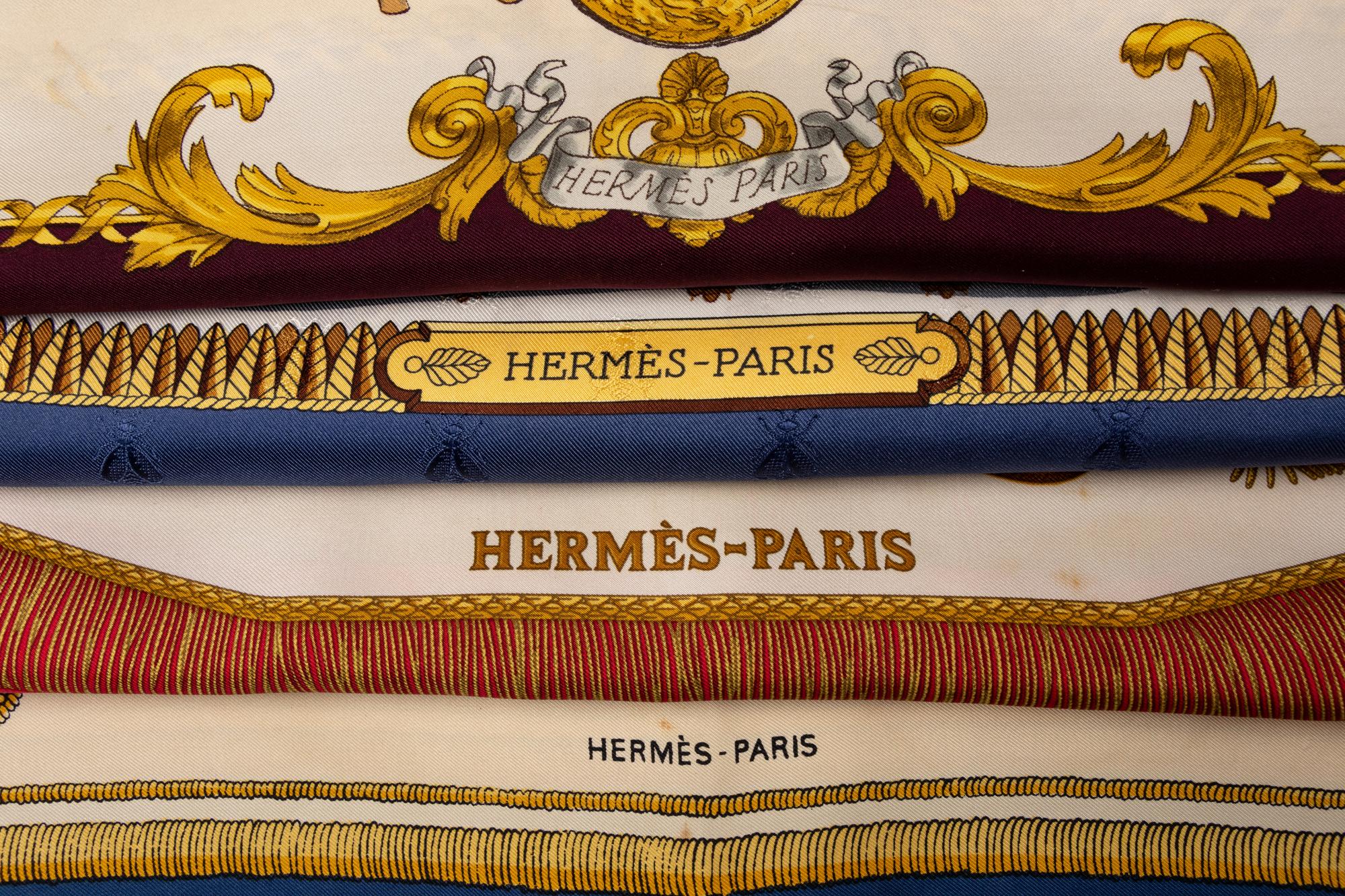 Four Hermès Scarves