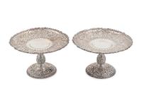 A Pair of Tiffany & Co. Silver Repousse Compotes — NEW YORK, NY, FIRST-HALF 20TH CENTURY
