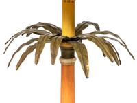 A Pair of Painted Tropical Regency Style Palm Frond Lamps