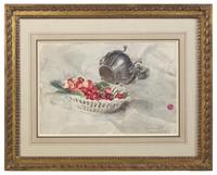 Still Life of a Basket of Cherries and a Silver Sugar Bowl , 1905