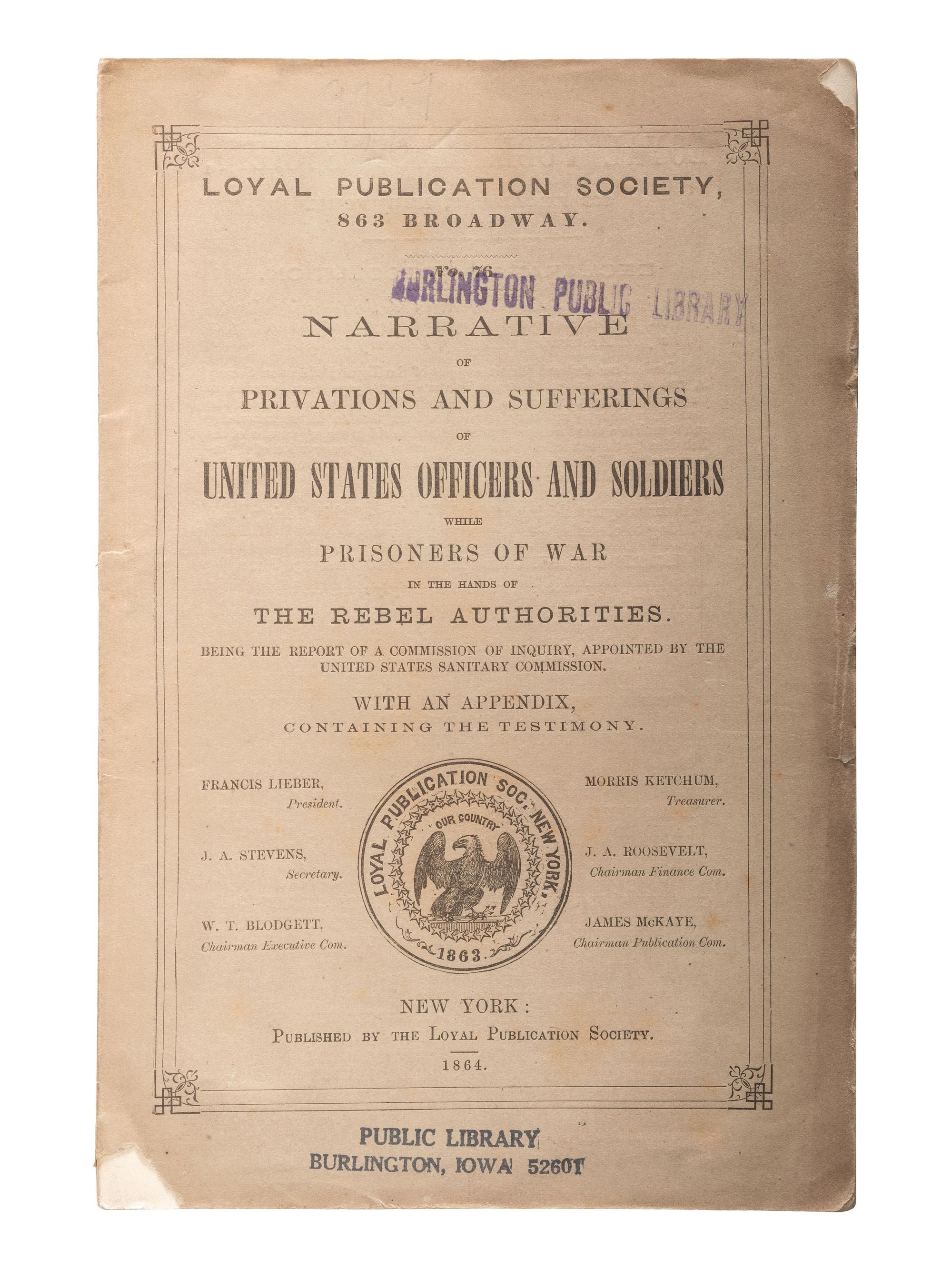 [CIVIL WAR - PRISONS]. A group of pamphlets, histories, and survivor narratives related to Confederate prisons, comprising: