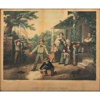 Three Framed American Lithographs Including Currier & Ives and Caldwell & Co.