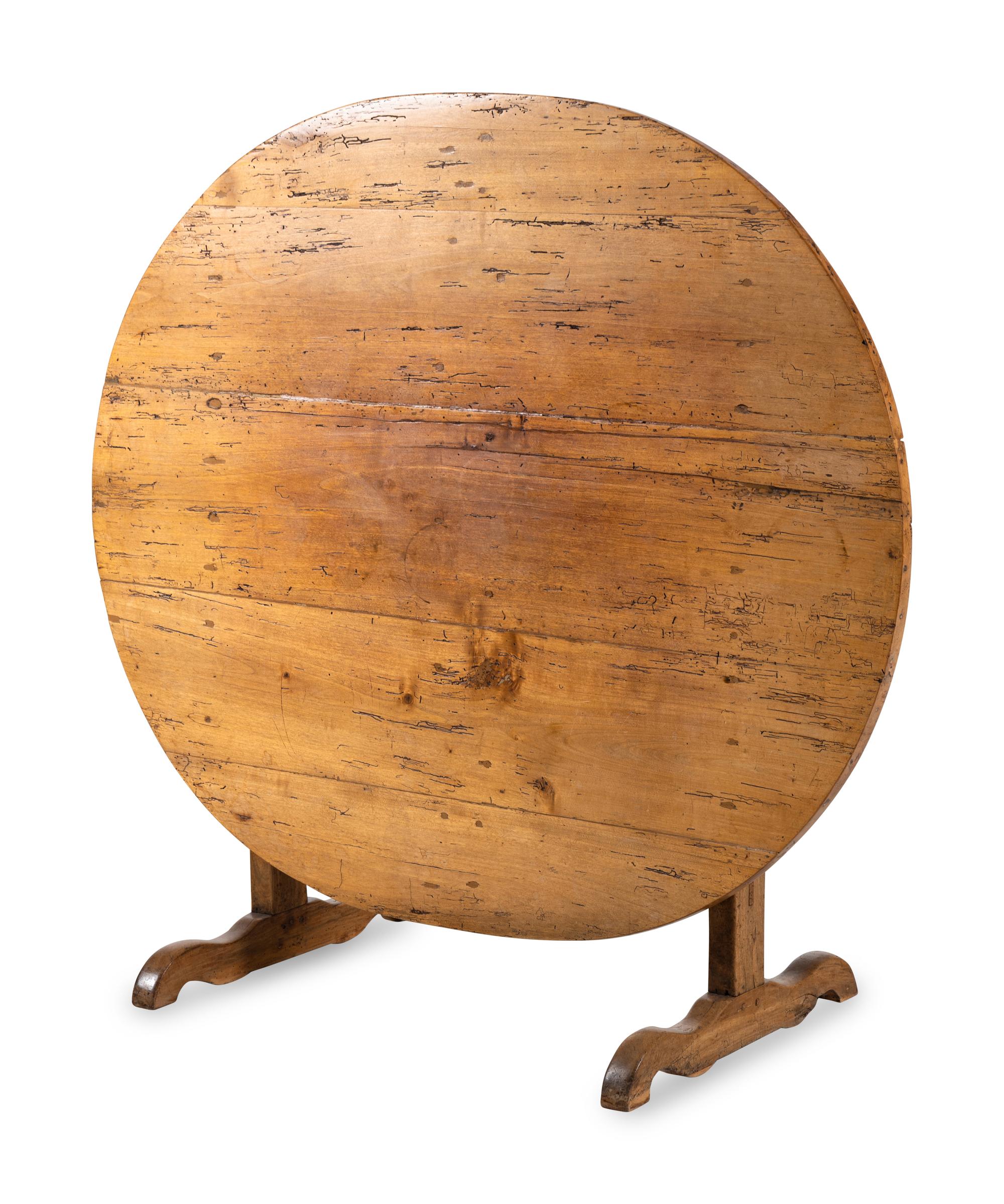 A French Walnut Tilt-Top Wine Tasting Table