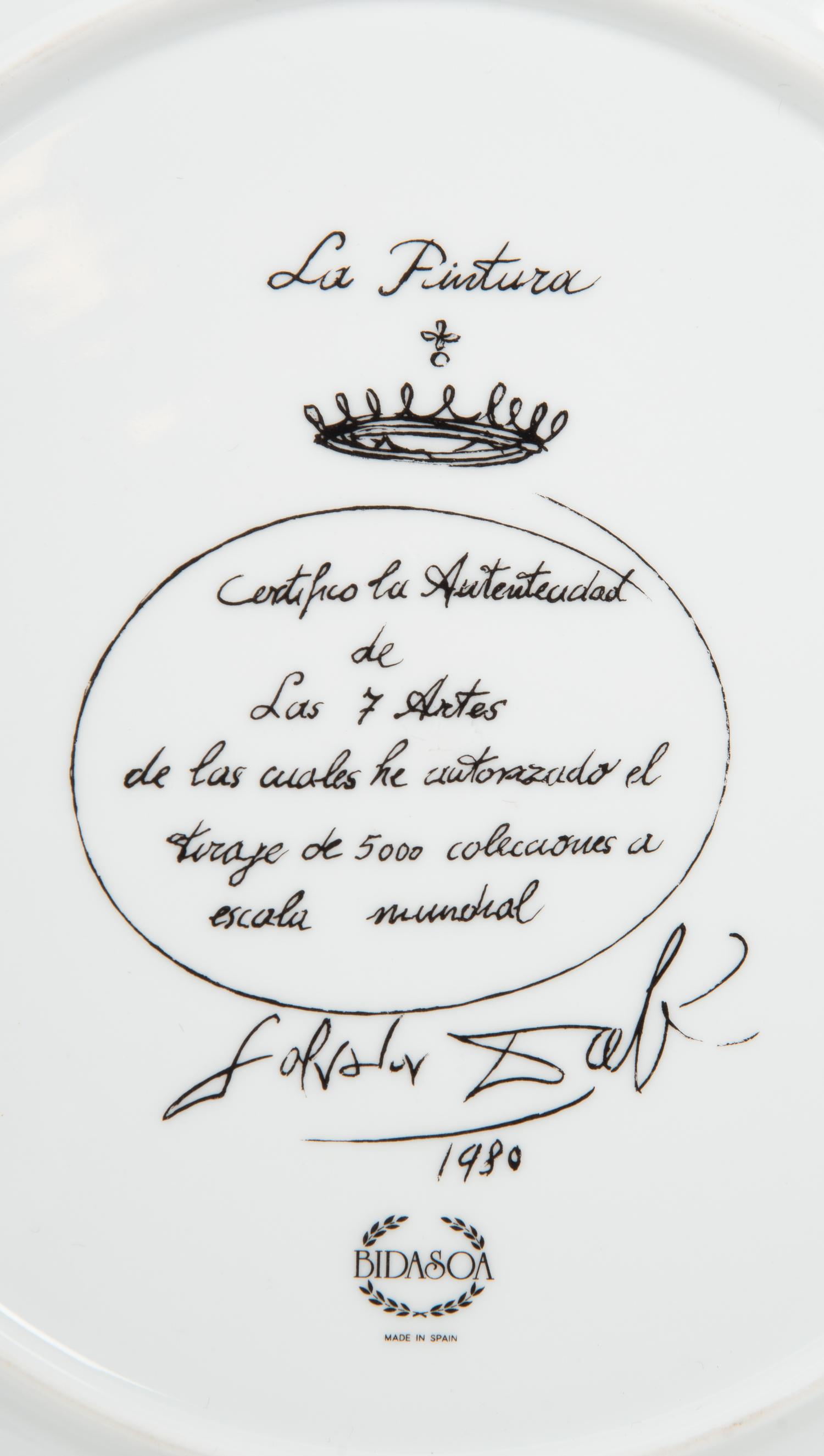 Five Continental Salvador Dali-Themed Porcelain Plates