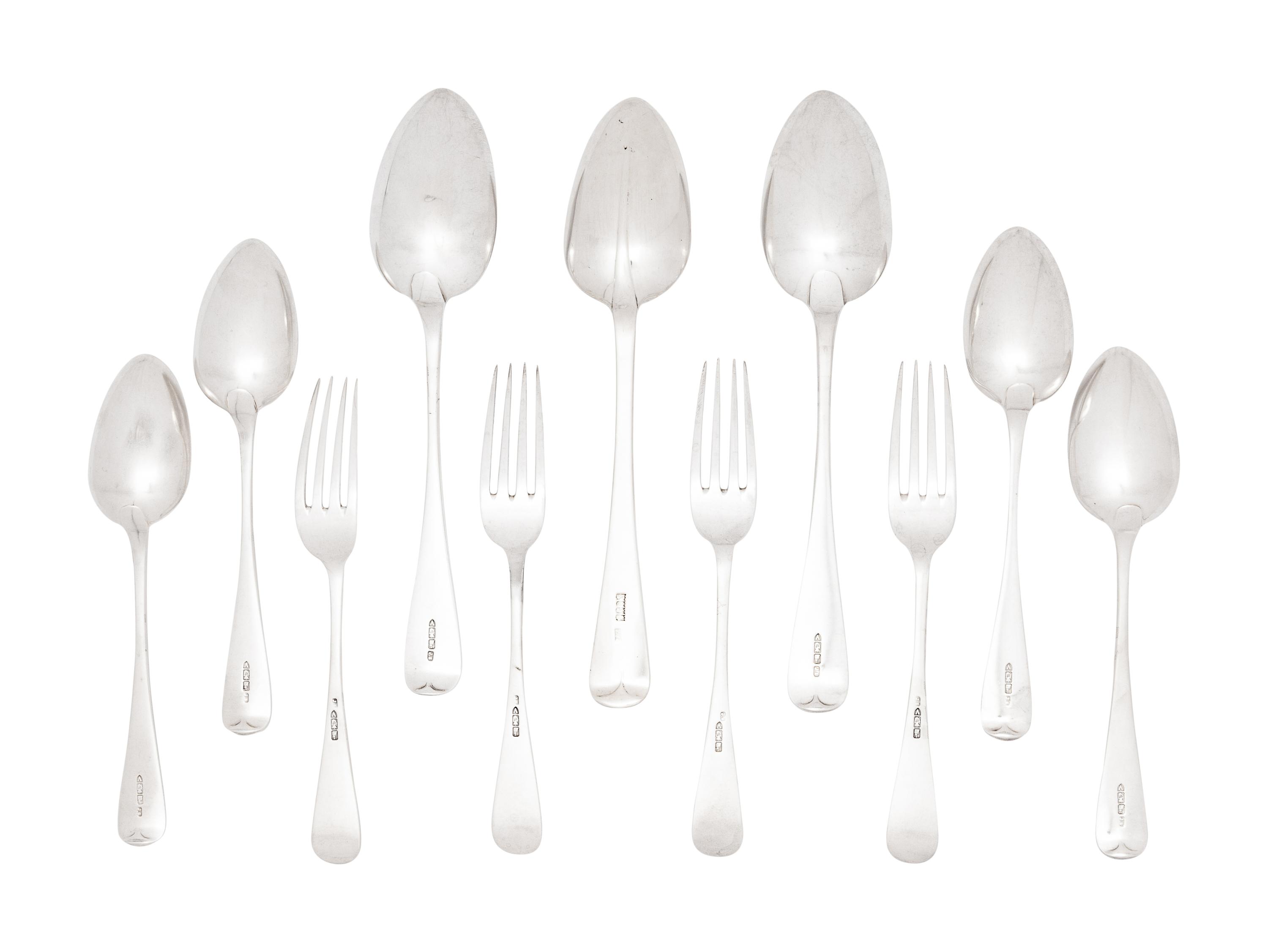 A Collection of Irish Silver Flatware Articles