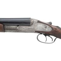 **High Quality B-Grade Lefever Arms Company SxS Hammerless Side Plate Shotgun with Krupp Barrels