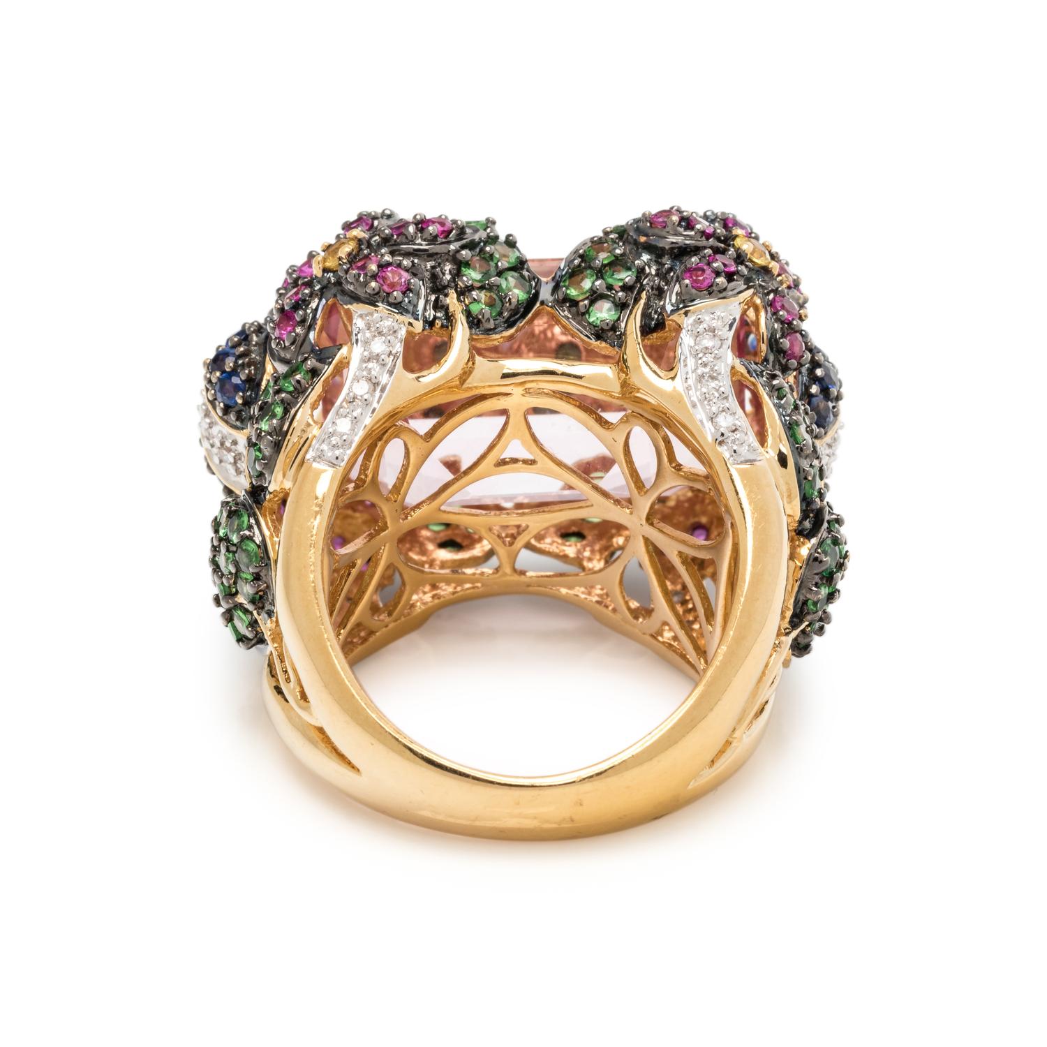 MULTIGEM AND DIAMOND RING