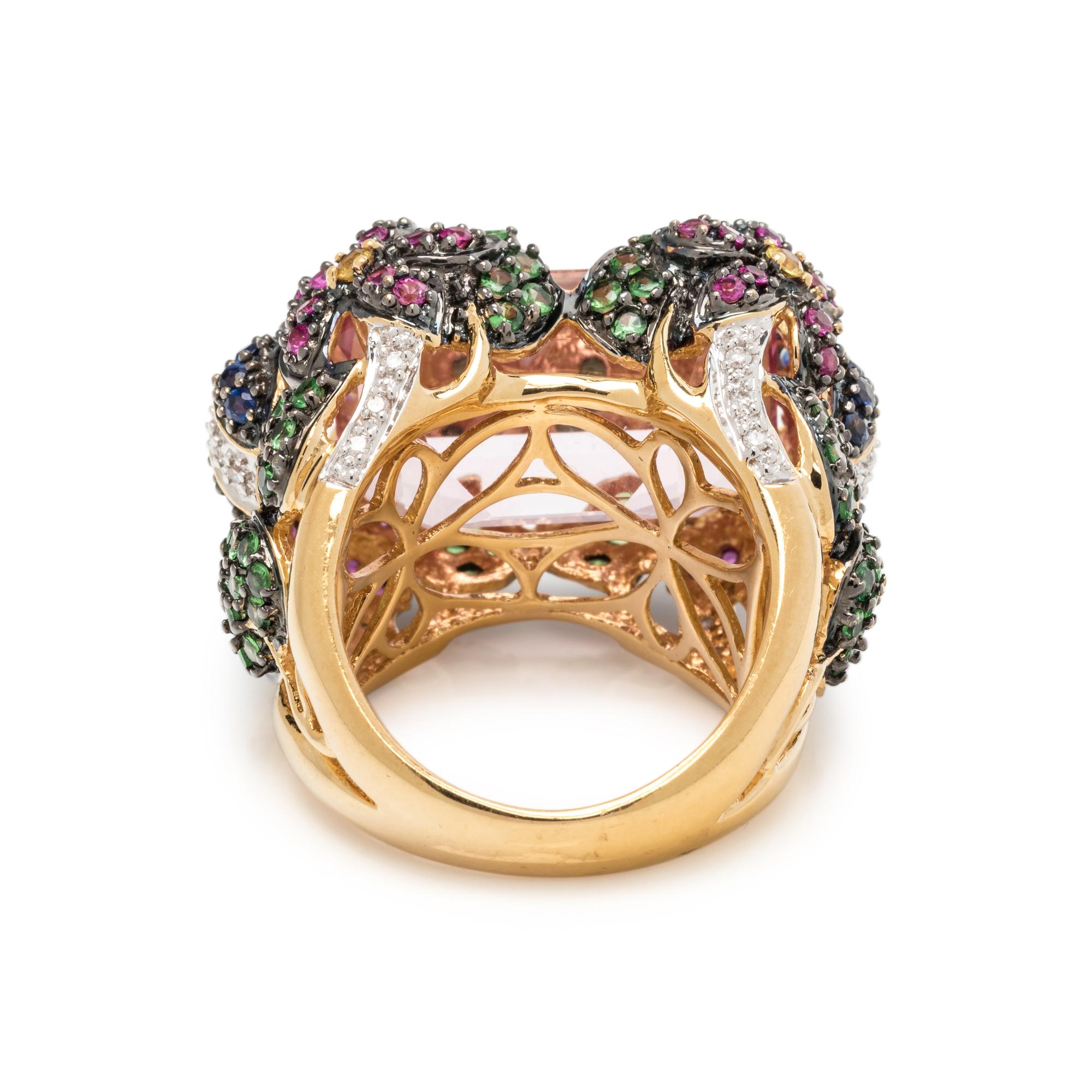 MULTIGEM AND DIAMOND RING