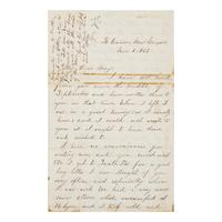 [Gold Rush] Autograph Letter, Featuring a Mention of Frontiersman Kit Carson and the Arizona Gold Rush