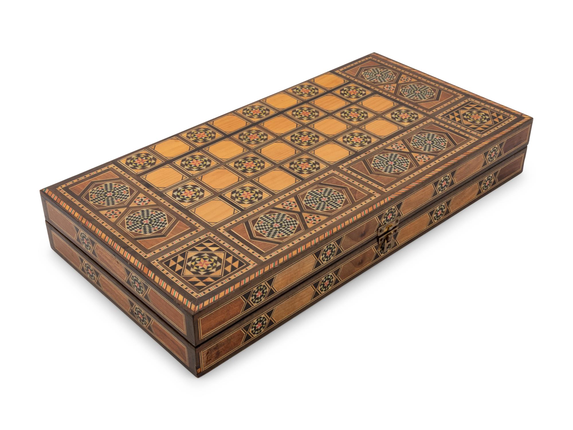 Three Syrian Mosaic Marquetry Game Boards