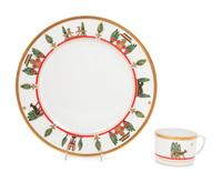 A Cartier La Maison de Louis Porcelain Dinner Service for Twelve