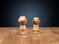 Complementing Pottery Candlesticks