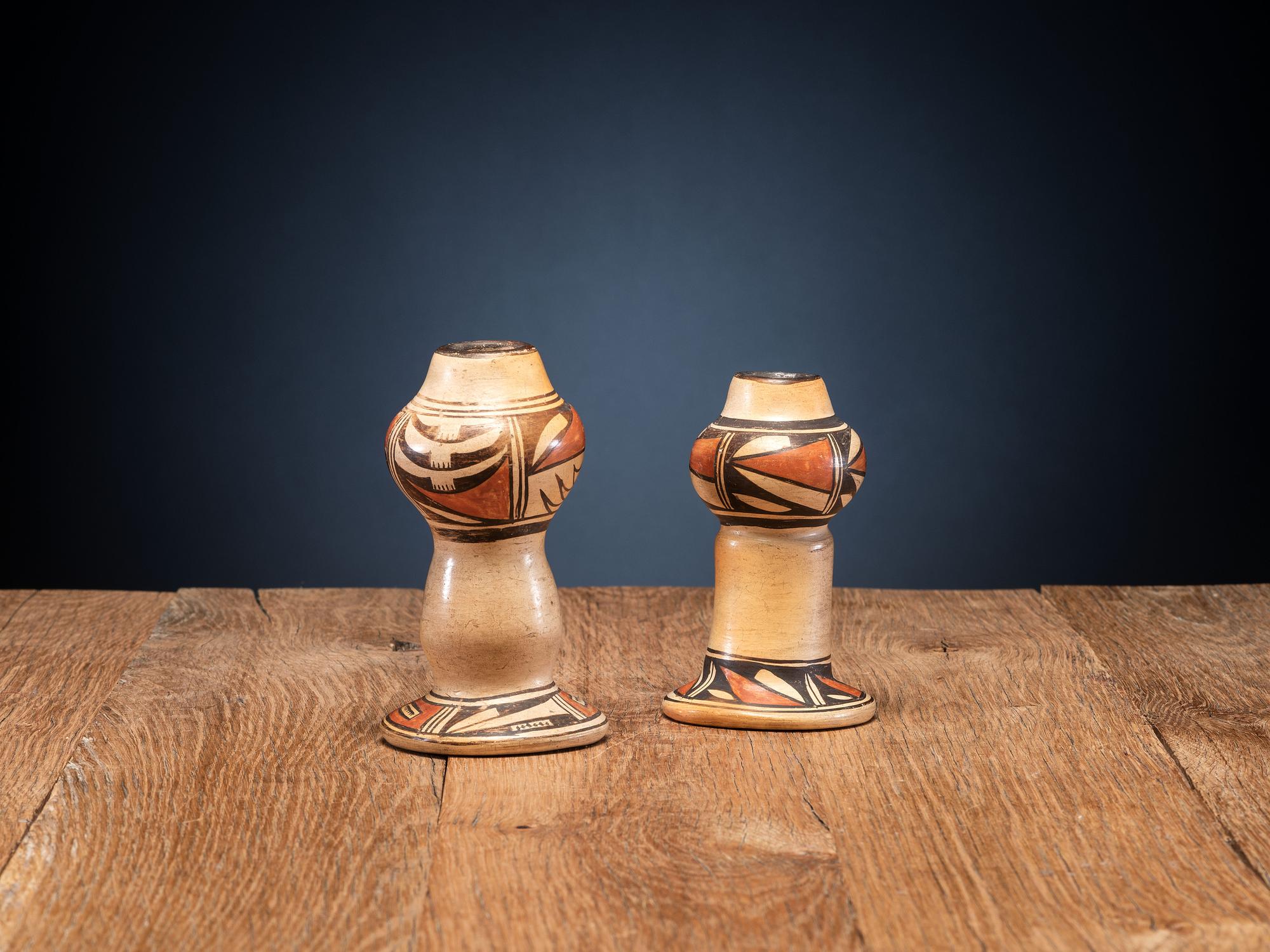 Complementing Pottery Candlesticks