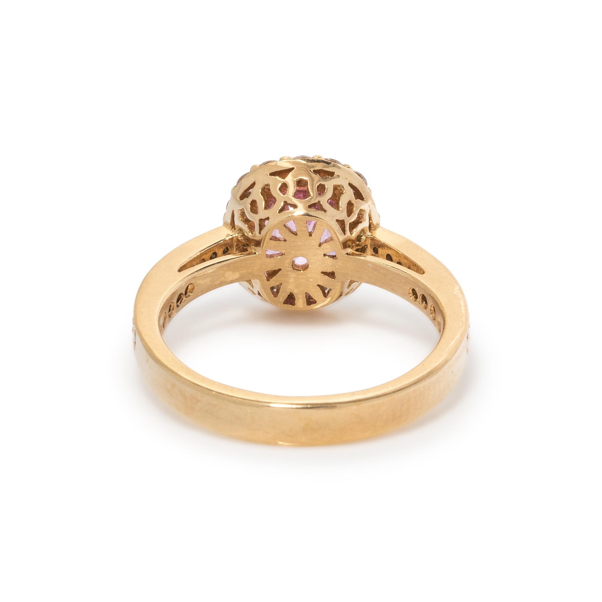 JASON DOW, PINK SAPPHIRE AND DIAMOND RING