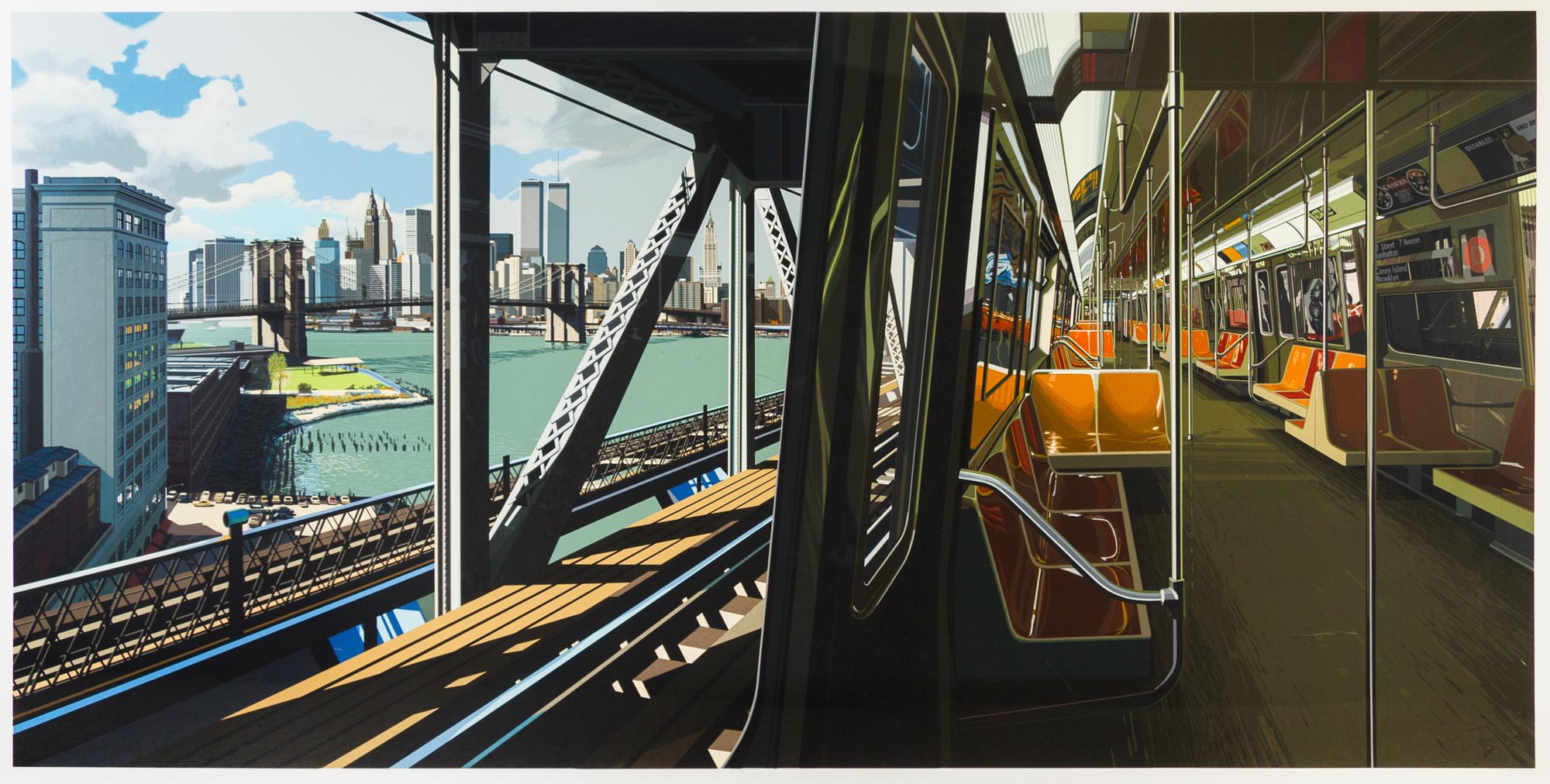Richard Estes, (American, b. 1932), D Train, 1988