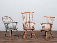 Three Compass Seat Windsor Armchairs