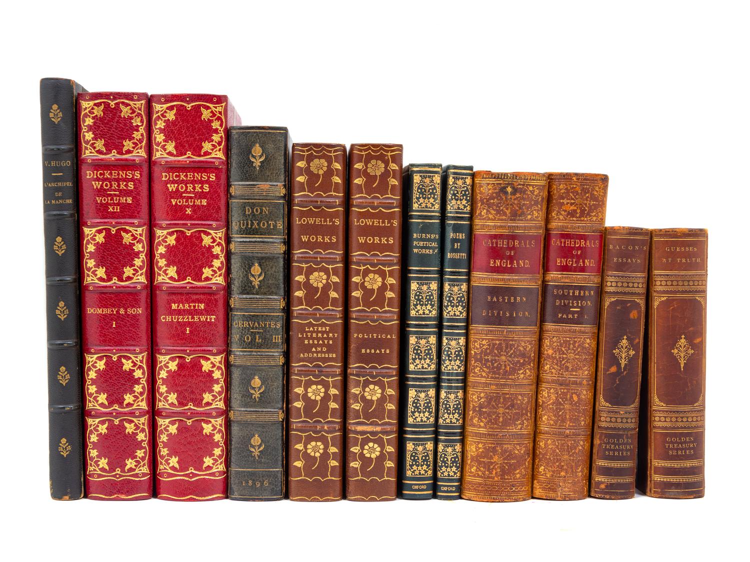 [BINDINGS]. A group of 8 works finely bound, comprising: