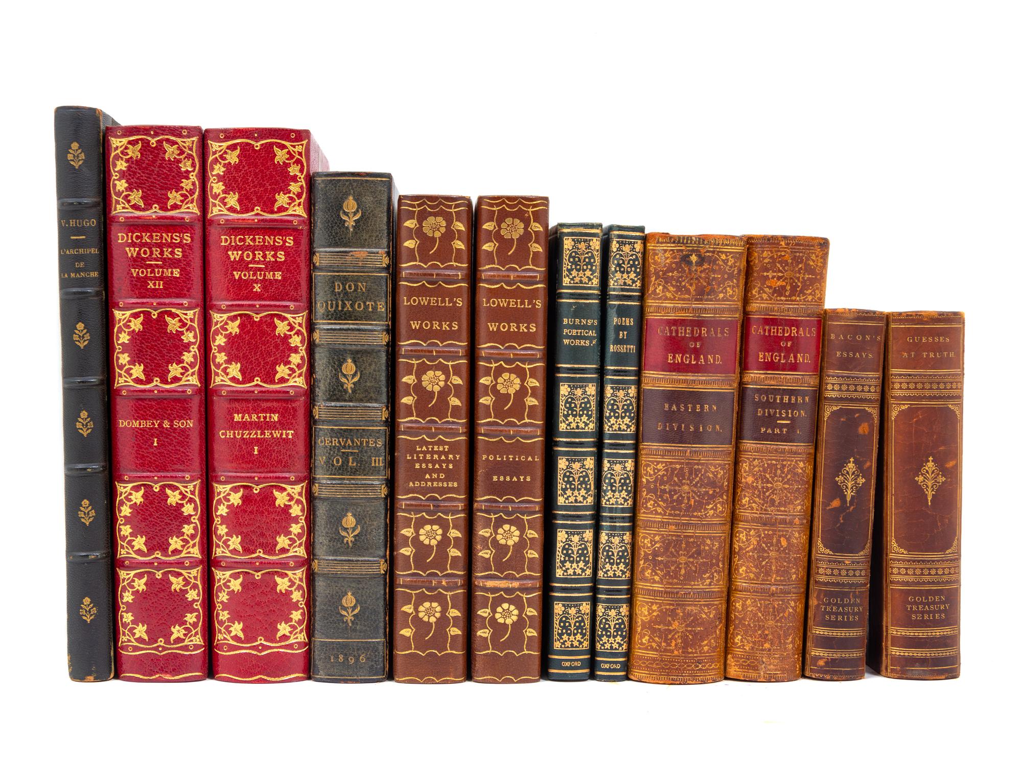[BINDINGS]. A group of 8 works finely bound, comprising: