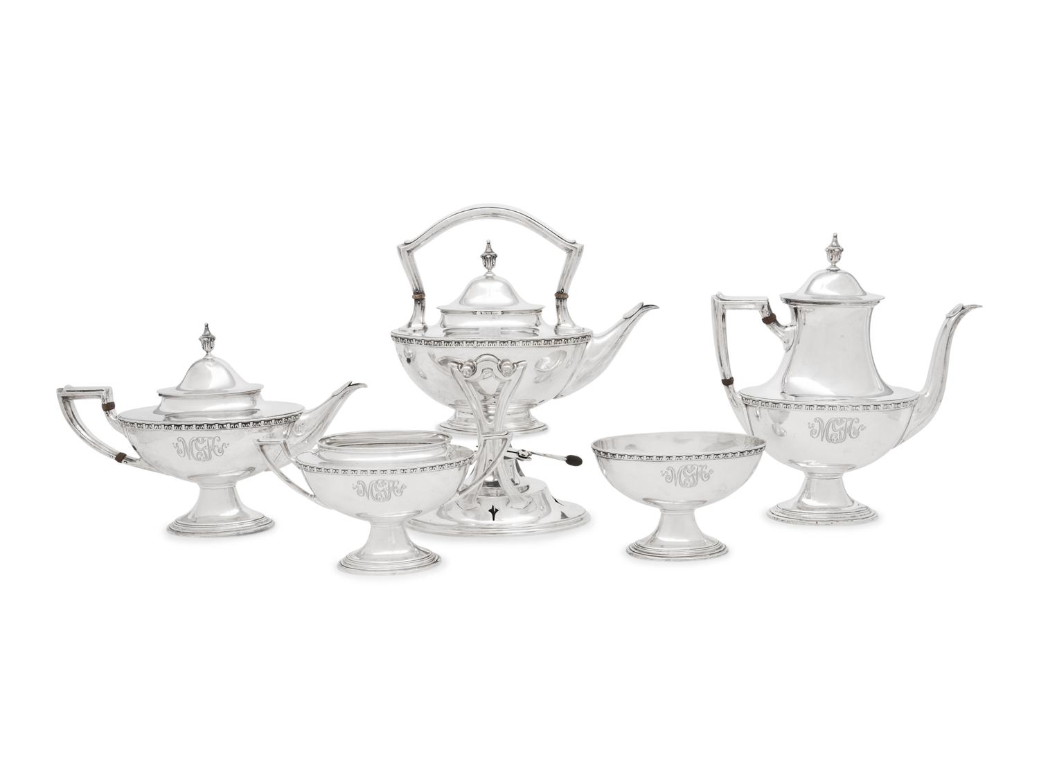 An American Silver Five-Piece Tea and Coffee Service